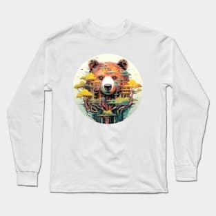 Grizzly Bear Animal World Predator Wild Nature Wilderness Long Sleeve T-Shirt